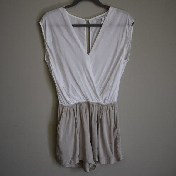 BCBG White and tan Romper size XS - Picture 1 of 5